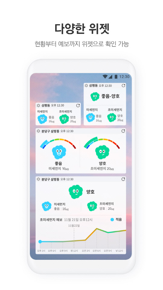NHN페이코가 미세먼지 정보 앱 '미세투데이'를 출시했다. NHN페이코 제공